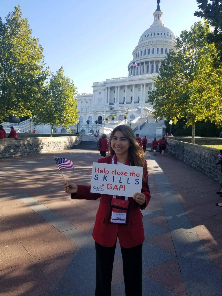 NISDCCA's tweet photo. CONGRATULATIONS to our very own Olivia Salinas - (Architecture Strand) for being elected District 11 State Officer for @SkillsUSA. CCA Community is proud of you. @NISDWarren @NISD @i_m_Rubbertoe https://t.co/MBZ7pr0e8x