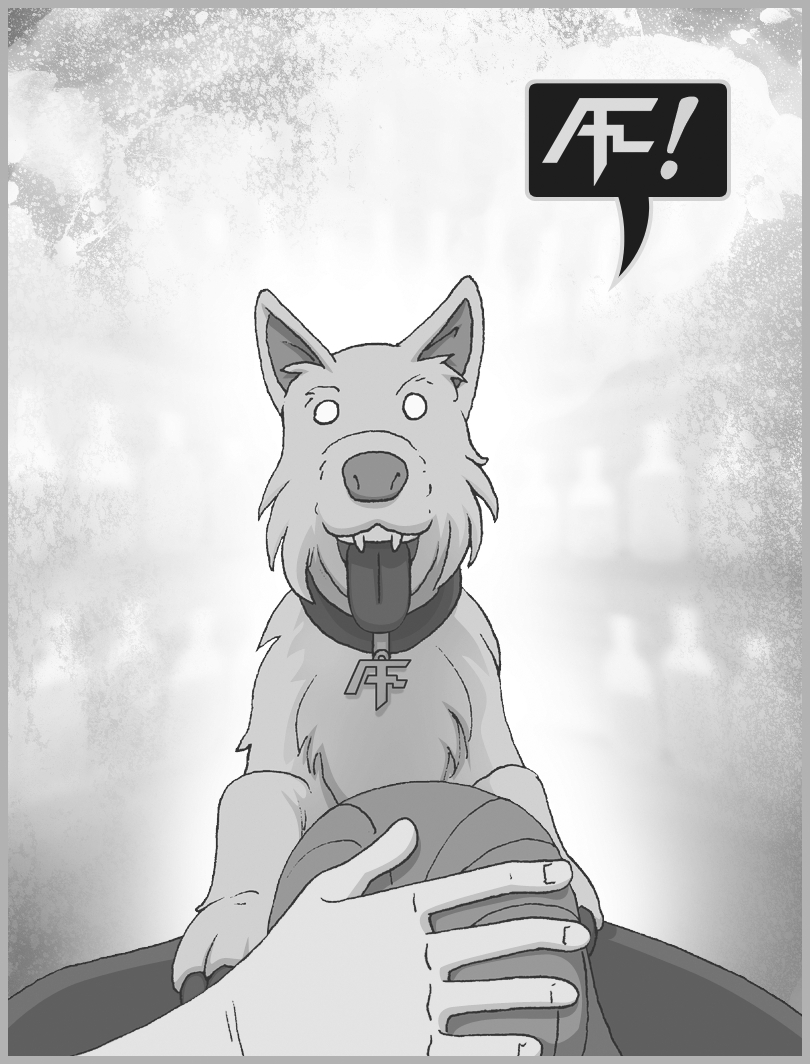 An OC You Didn't Expect To Love? - Aeon. It's an ancient intergalactic superweapon that appears on the astral plane in the form of a wolf, it communicates entirely in symbols, and it marks navigation coordinates by peeing on them. (The symbols bits were fun!)