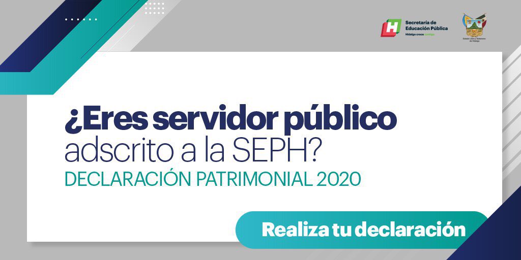 Si eres trabajador de la SEPH, por ley debes realizar tu declaración patrimonial. Sólo tienes el mes de mayo para hacerlo. Cumplir con las obligaciones abona a la transparencia.