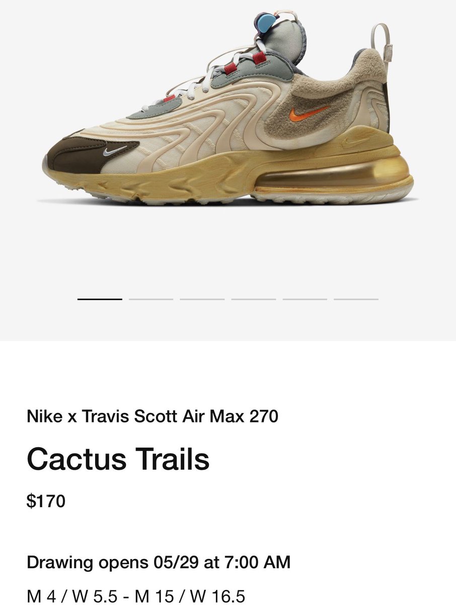 travis scott air max 270 snkrs