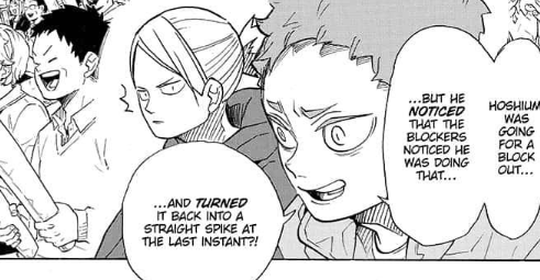 the other characters who also faced the same obstacle, and even believed that hoshiumi would not emerge from victorious, celebrate this happening. it's directly a call to hinata's 'victory for short people' where hoshiumi was once one of those people and hinata inspired him: