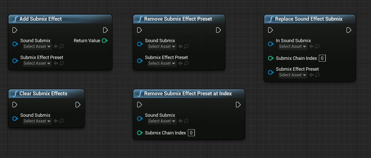 Another exciting audio addition: You can now modify submix effect chains in Blueprint. 