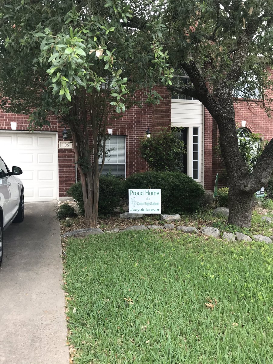 The highlight of my month!! Delivering signs to CR 5th Grade graduates! #coyoteforever #5thgradegraduates <a href="/CanyonRidgeES/">Canyon Ridge Elementary School NEISD</a> <a href="/NEISD/">North East ISD</a>