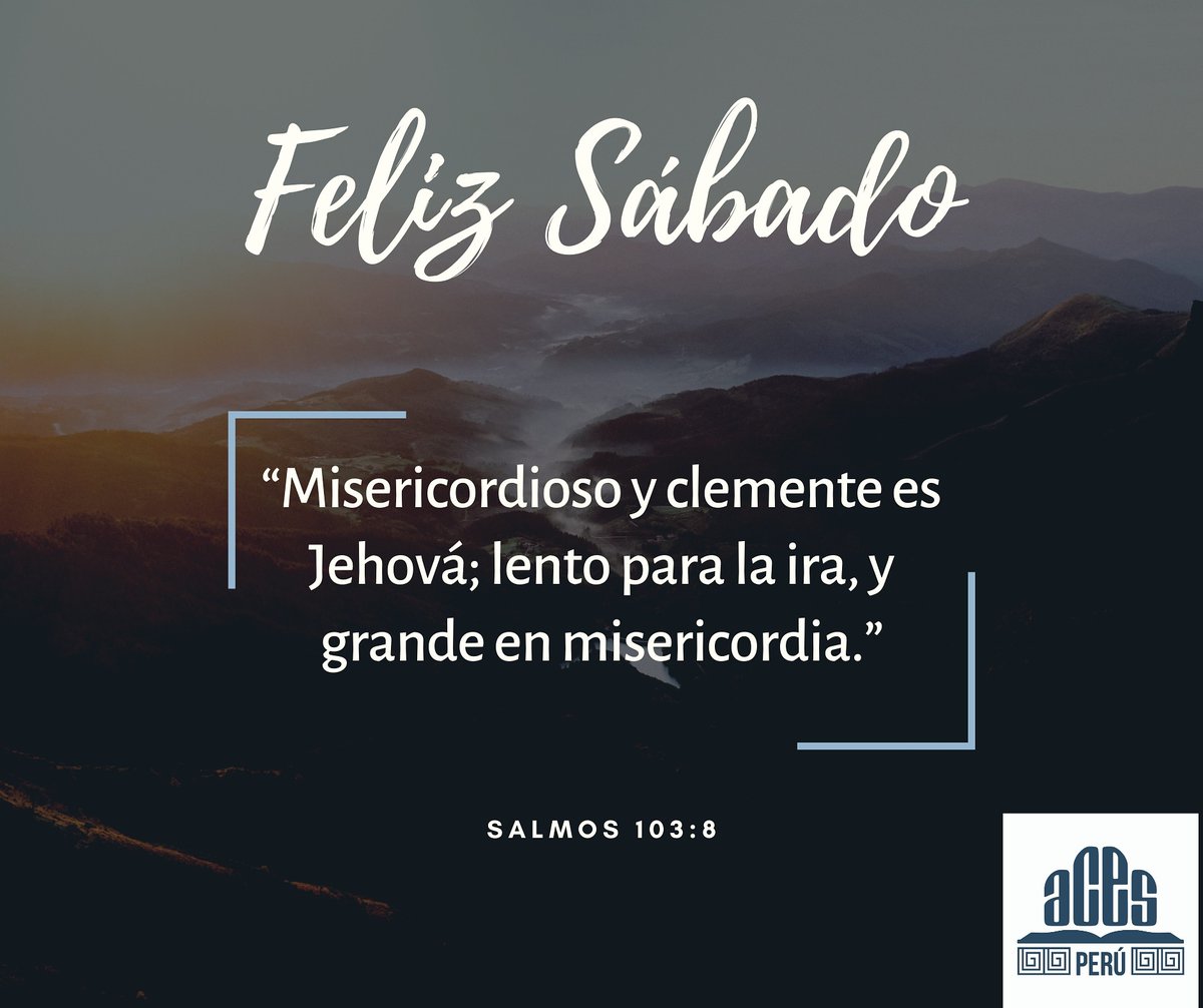 “Misericordioso y clemente es Jehová; Lento para la ira, y grande en misericordia.” Salmo 103:8
¡Feliz Sábado! 🤗 🙏🏼