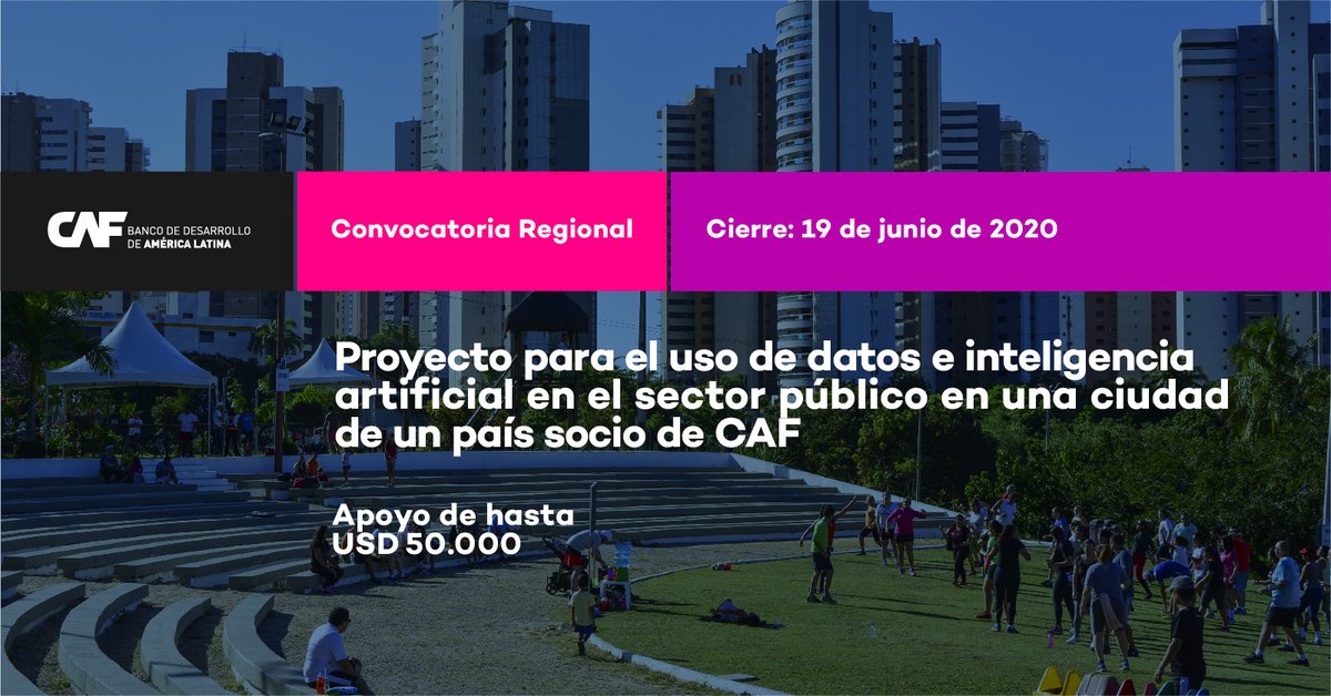Los invito a presentar a propuestas y a difundir esta convocatoria que está dirigida a entidades públicas de las ciudades de los países socios de CAF caf.com/es/actualidad/… <a href="/AgendaCAF/">CAF</a> <a href="/carlos_santiso/">Carlos Santiso</a> <a href="/porsiemprelibre/">Nathalie Gerbasi</a>