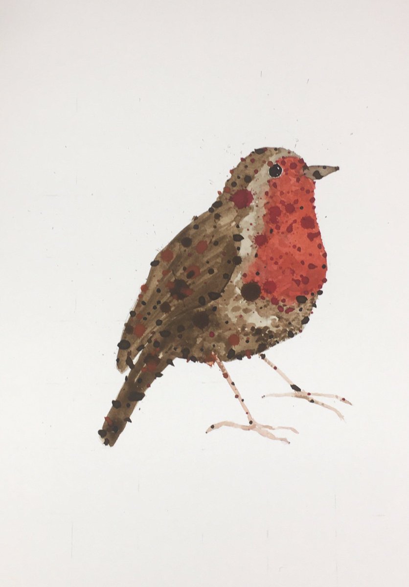Jen1says's tweet photo. Today’s painting. Joyce the Robin. Love her. Will do some more tomorrow. ❤️❤️❤️
‘Robins appear when loved ones are near’.
#Robin #painting #HiddenAngels https://t.co/c2sTcinAaE