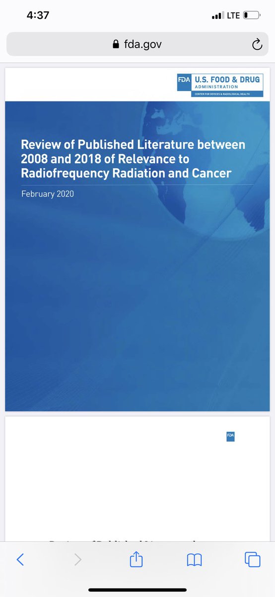 3. The FDA recently published a 113-page review of RF studies released from 2008-18 that looked for health effects, including tumors, leukemia, & skin cancers.None demonstrated adverse effects from localized RF at levels encountered by cell phone users. https://www.fda.gov/media/135043/download