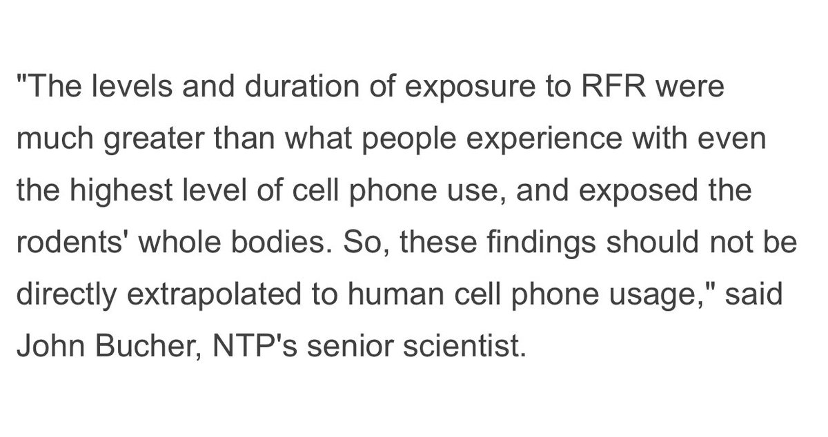 8. Indeed, the NTP Study’s authors expressly state that you can’t directly extrapolate their results to human cell phone usage, yet click-bait headlines don’t write themselves!