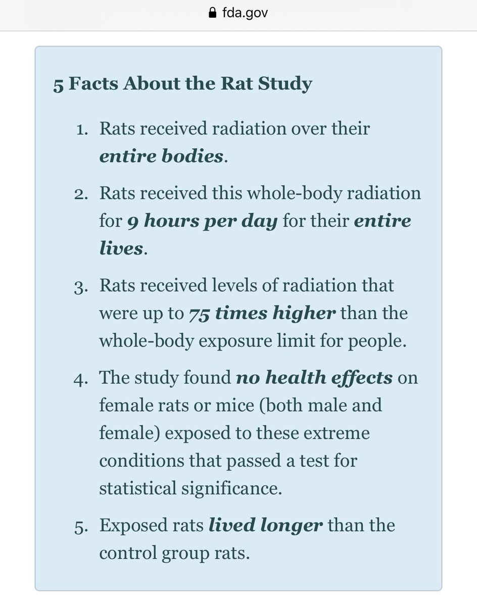7. For one, the NTP Study exposed rats to radiation up to *75 TIMES HIGHER* than people experience in the real world.That’s like tossing a rat off a 75-story building and pointing to the result as evidence that people shouldn’t jump rope.