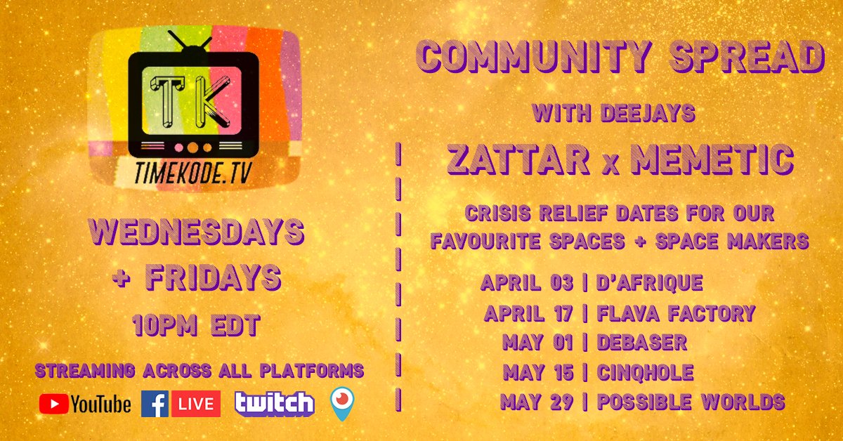 We're live tonight at 10PM eastern w/ 
<a href="/kwendeismemetic/">Kwende Memetic</a> | subscribe to timekode.tv | #communityspread #timekode #ottawa #gatineau #worldwide #soulmusic