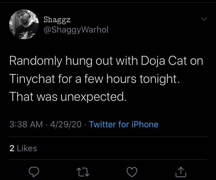 Although this isn't concrete evidence, before this drama blew up, there were posts as recent as April 2020 about Doja Cat still participating in these tinychats