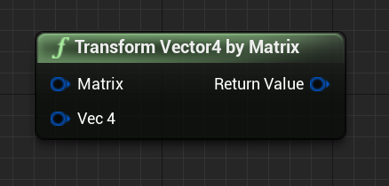 Another new Blueprint node: Transform Vector4 By Matrix.