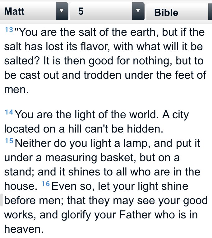 But we who have the knowledge of God have the privilege & duty to conform ourselves to his image by the knowledge given to us. Not just for us to be reconciled to the Most High, but also for the purpose of being a  to the rest of the world so those still in darkness can see 