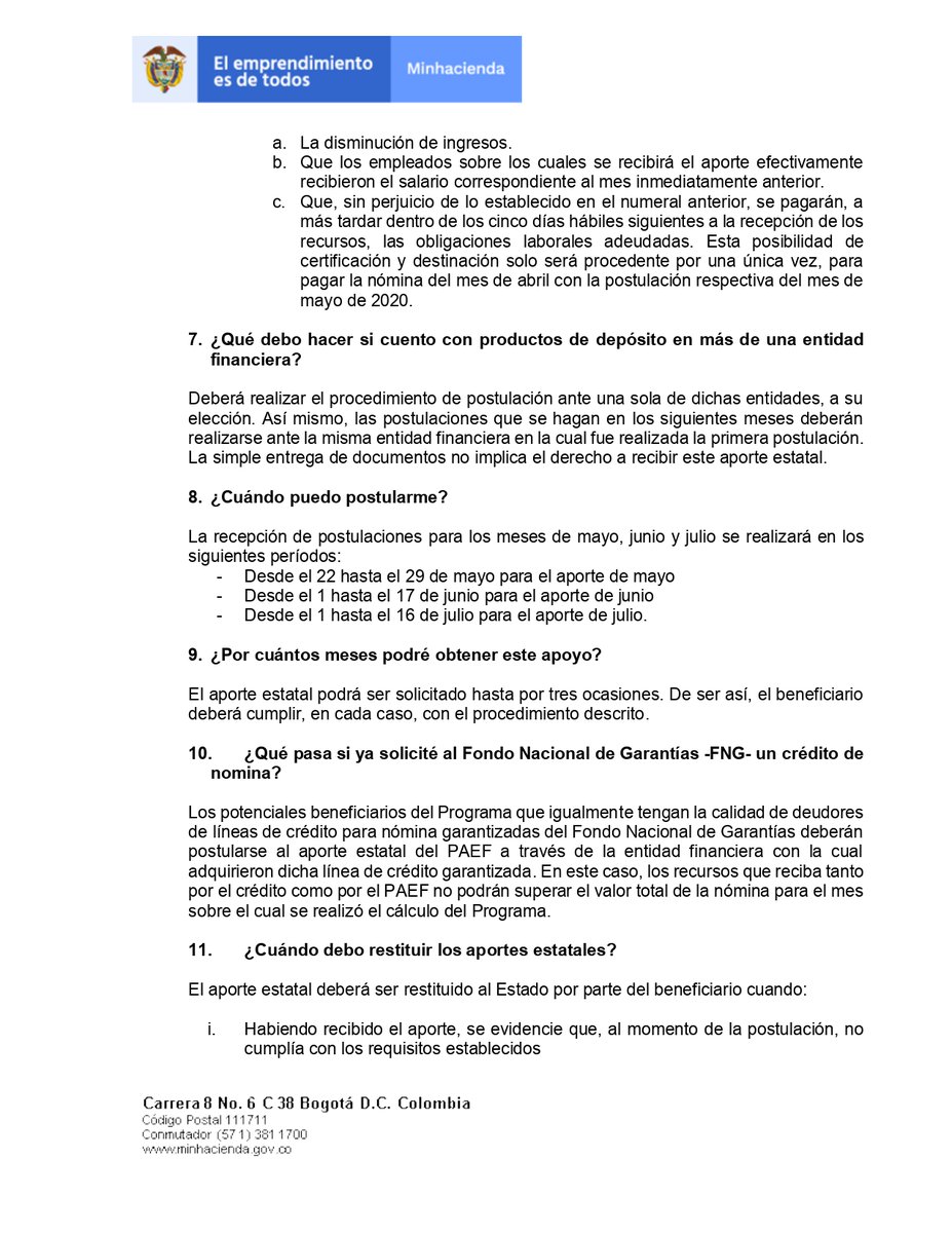 ancolombia's tweet photo. ANCO. Federación. Una Voz Nacional.
  Apoyo para pago de empleados. https://t.co/I81kPEXm3e