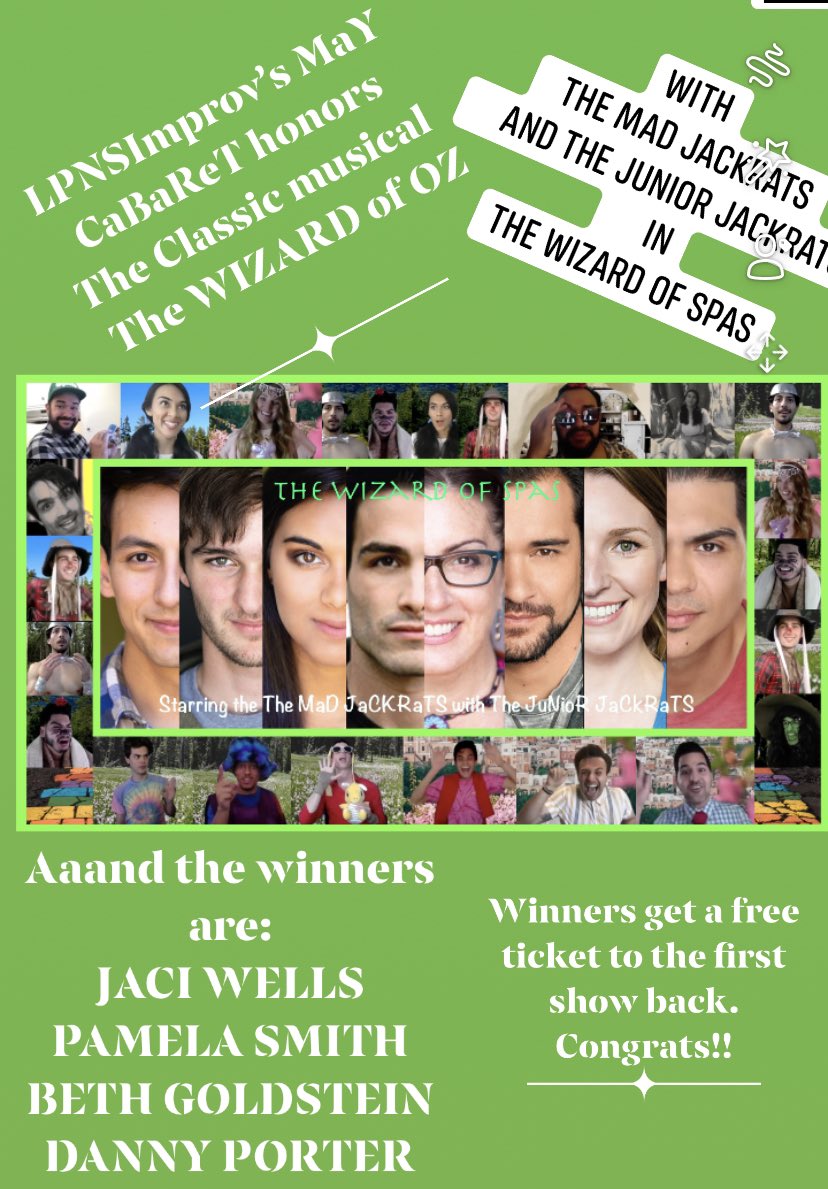 2nd LPNSImprov’s Makin’ a Movie parody, Wizard of Spas, shot entirely on ZOOM! Check LPNSImprov.com in a few days 🌈🌪🌾🦁🧙‍♀️🧚🏻‍♂️