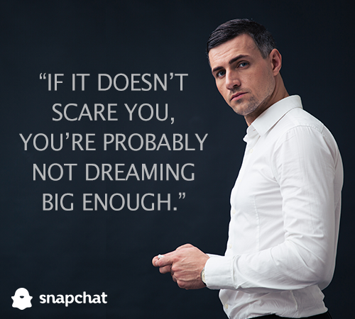 FidHostUK's tweet photo. "If it doesn't scare you, you're probably not dreaming big enough" #dreambig #dreamingbig #liveyourdream https://t.co/Rc1q8LMCH1