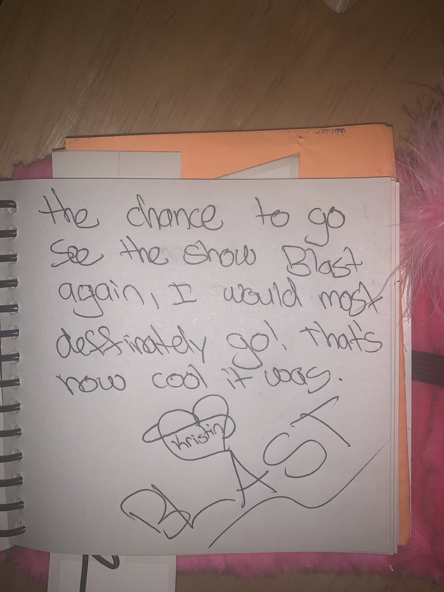 When you find an old journal entry from 2003 after seeing <a href="/Blasttheshow/">Blast</a> 😂🙌🏻