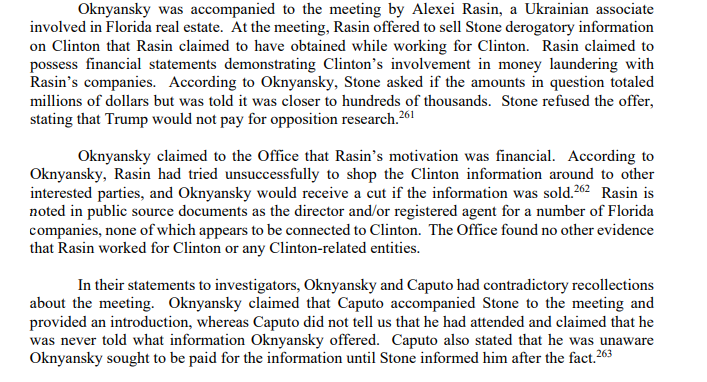 There's also the little detail in the Mueller report about how Caputo may have lied to investigators.