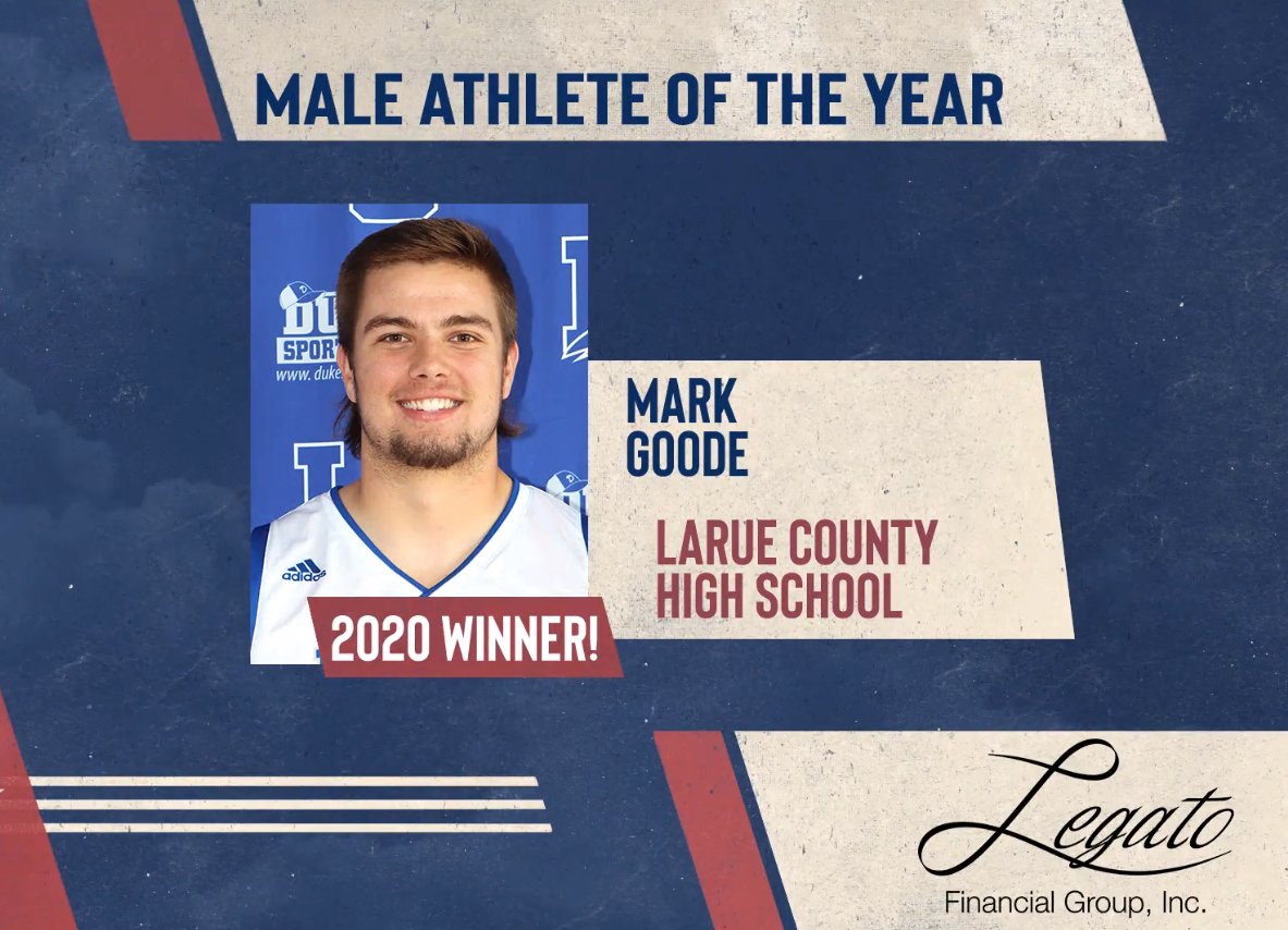 laruecohawks's tweet image. Congrats Mark Goode! News Enterprise Male Student-Athlete of the Year!  Coaches Paul Childress and Josh Jaggers speaking highly of Mark! @PaulChi73993476 @joshjagg @laruecofootball @CoLarue @MarkGoode42
