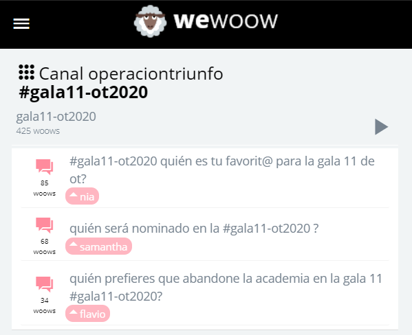 WeWoowOfficial's tweet photo. 🎤 A falta de 4 días para la #galaot11 estas son las apuestas.

Participa y conocer que piensa la mayoría en https://t.co/SnkC79rzfc

#OperaciónTriunfo #OTGala11 #OTChat11 #EmojiOT2020 #CanalOT22M #CanalOT23M #OT #OT2020 @oteando2020 @otexclusivo https://t.co/pJqbDRUgIH