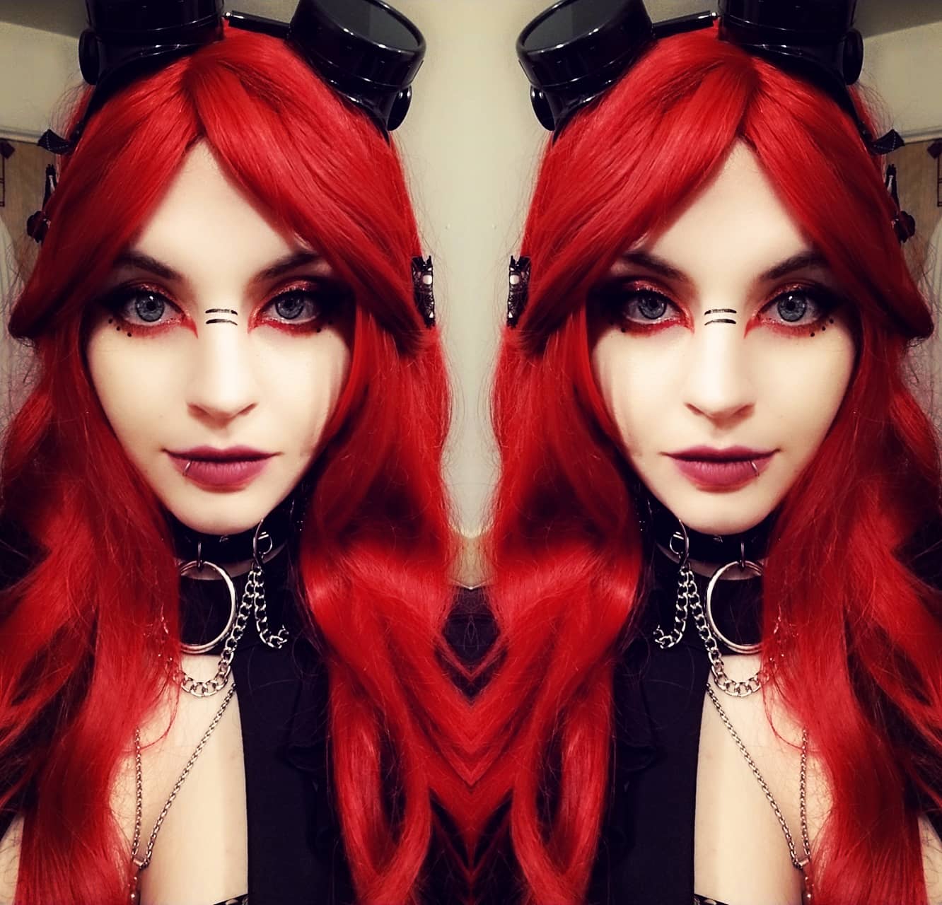 Toxic Girl Cosplay Happy World Goth Day From Your Friendly Neighborhood Spooky Fiend Worldgothday Worldgothday Spookygirls Makeupoftheday Redhead Gothmakeup Industrialgirls Gothindustrial Toxicgirlcosplay T Co