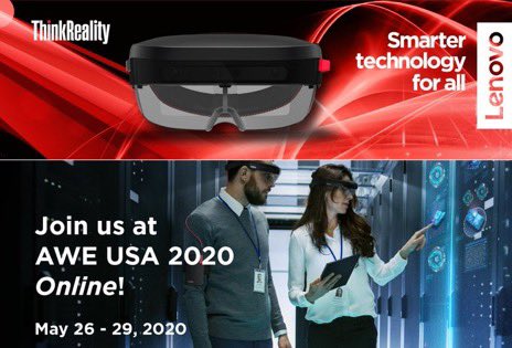 leonlaroue's tweet photo. The @ARealityEvent show goes on! Stop by the virtual @Lenovo booth to learn more about our #AR/#VR platform offering for enterprises. #AugmentedReality #thinkreality #VirtualReality https://t.co/IB3QSSaP4E