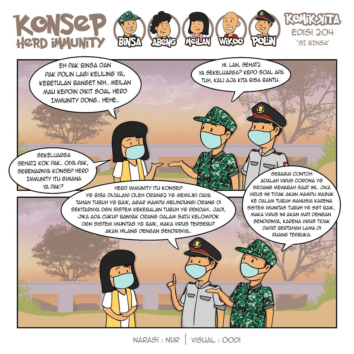 Ambyar segala pengetahuan oleh seragam dan follower