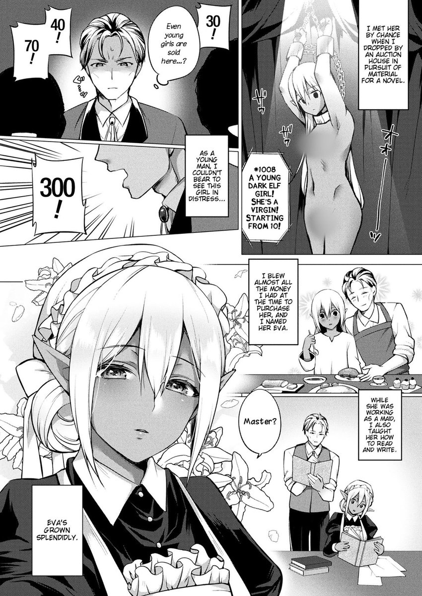 Dark elf girl who was saved from slavery and raised by a very nice master is about to express her gratitude. https://nhentai.net/g/225275/ 
