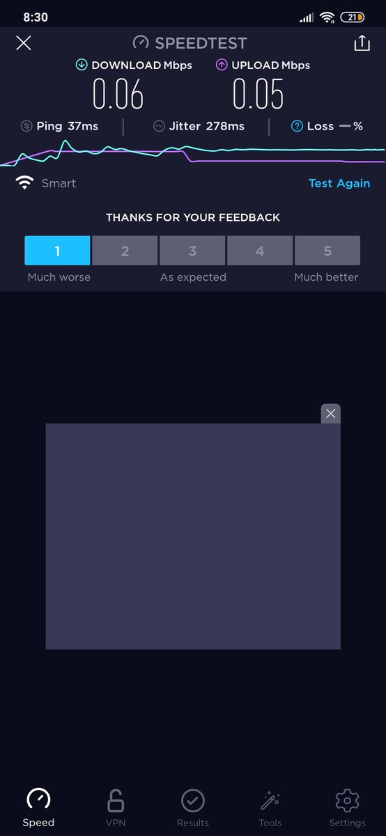 radlopez's tweet image. Wow @LiveSmart @SMARTCares look at that. Really??? Is that the internet speed you offer for #smartbro unli 999??? What a shame.