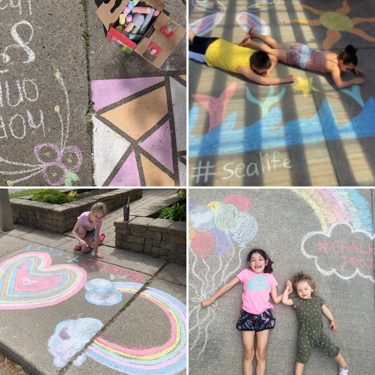 RaisingArtists's tweet photo. What an amazing day it was to watch all of these chalk masterpieces come to life. π₯° We loved all of the hard work, and heart put into this project! A big thank you to @carvalhoashley, @t_p2007, @KatieKatieo + Patsie for participating with us! XO β₯οΈπβ‘οΈ #TheChalkProject #Art https://t.co/mKcU4V9uJh
