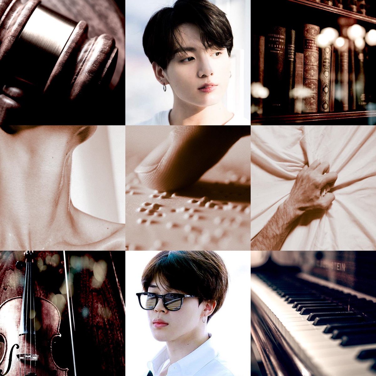 ✾ walking through a world gone blind ✾ https://archiveofourown.org/works/21159851/chapters/50361950•jikook/kookmin•68k words, complete•law student!jk, music teacher!jm•Jimin is blind