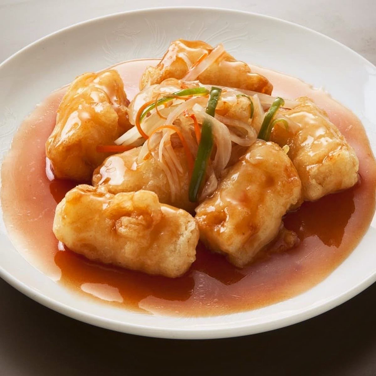 白身魚の甘酢あんかけ