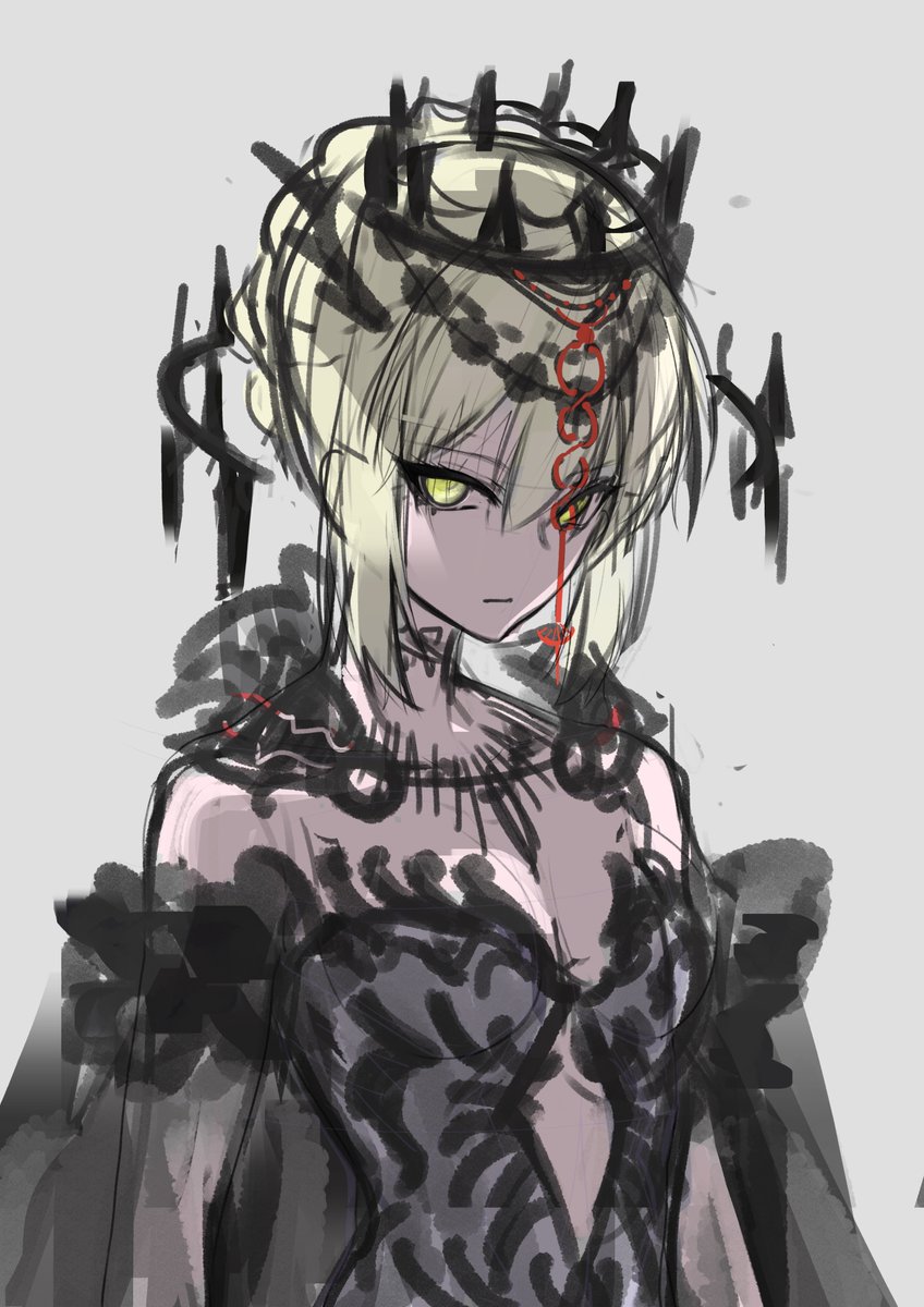アルトリア・ペンドラゴン ,セイバーオルタ 「途中経過 」|鶴亀@激務ながら活動再開のイラスト