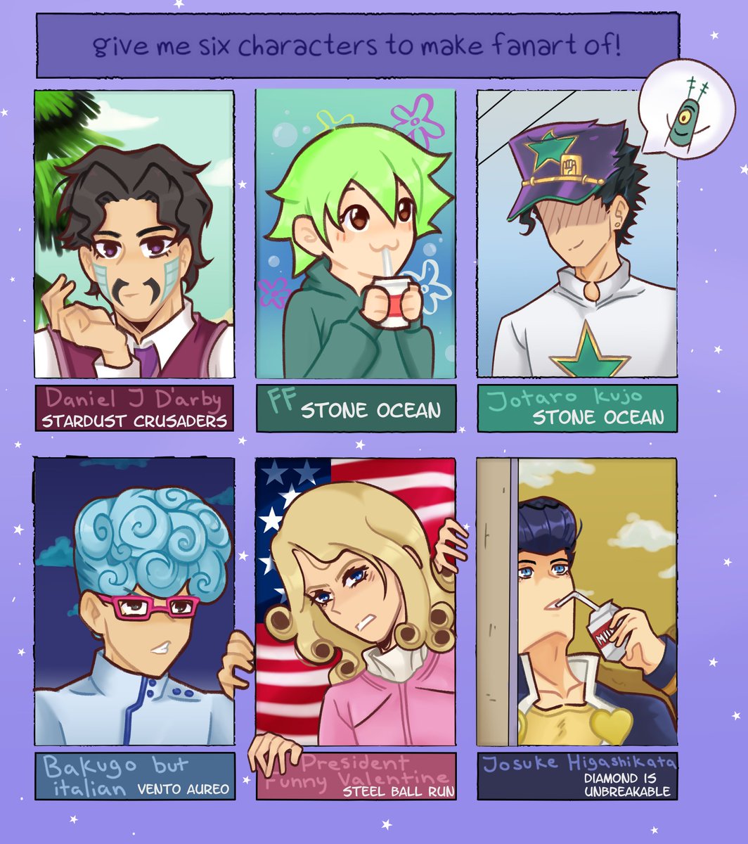 rinogazi's tweet photo. Lmao I forgot a tag #SixFanartsChallenge #sixfanart #JOJOsBizzareAdventure #JJBA #jjbafanart #jojo_anime #jojofanart https://t.co/z49lvQeGiH
