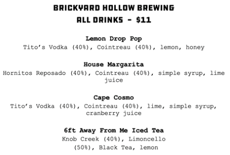  @BrickyardHollow has been doing well by offering curbside and gift cards, and the gift cards come with a promise that 15% of the sale will be donated to local food banks. They've also recently been able deliver mixed drinks, including their "6ft Away from Me Iced Tea"