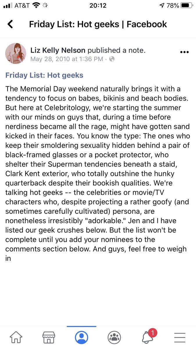 8/ But because we were multi-faceted bloggers, we also wrote about other important stuff. Like Exhibit No. 2, this Memorial Day 2010 Friday List of Hot Geeks. :::shakes head:::