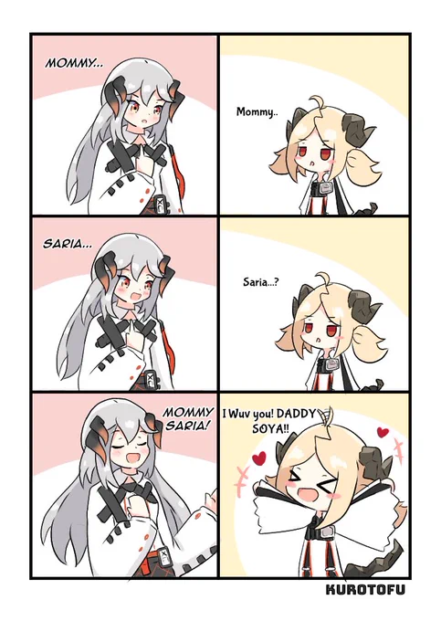 Saria trying to teach lil Ifrit to call her Mommy xD

#arknights #ArknightsFanArt #アークナイツ 