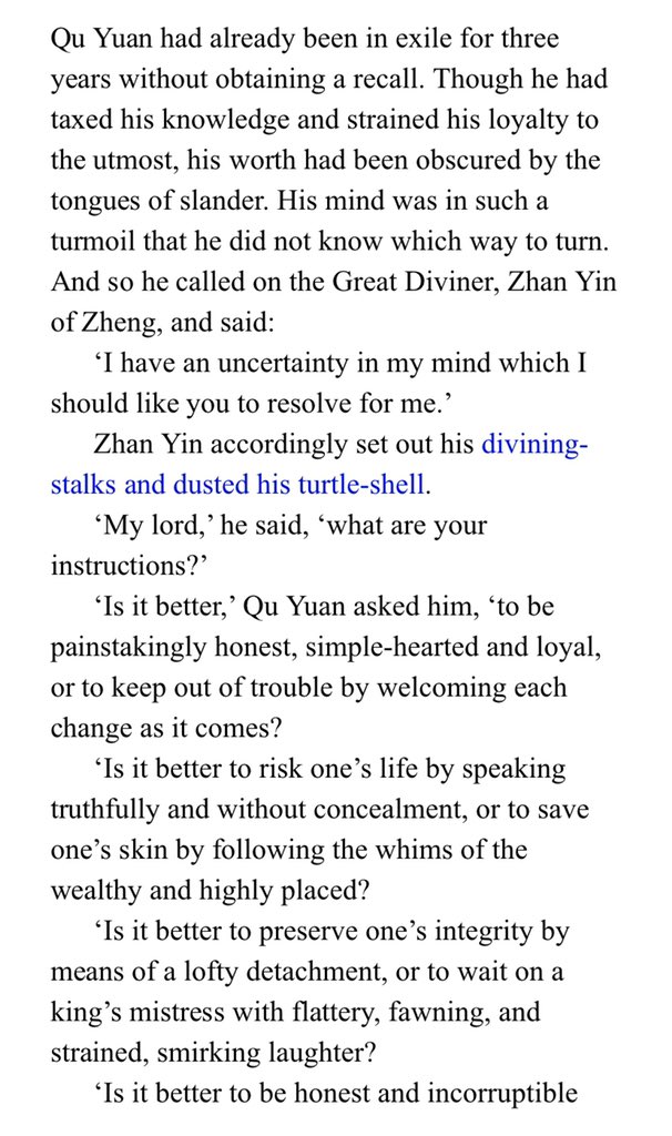 Buju (divination) in full. Written by someone sympathetic to Qu Yuan.