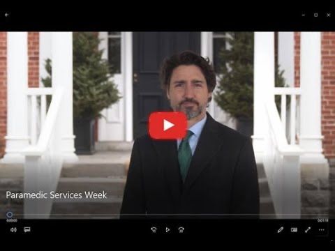 OntParamedic's tweet photo. Prime Minister Justin Trudeau sending out a thank you to all of the brave paramedics across Canada for #ParamedicServicesWeek

Click here: https://t.co/5hU8AQm95G https://t.co/kcuDMx2hor