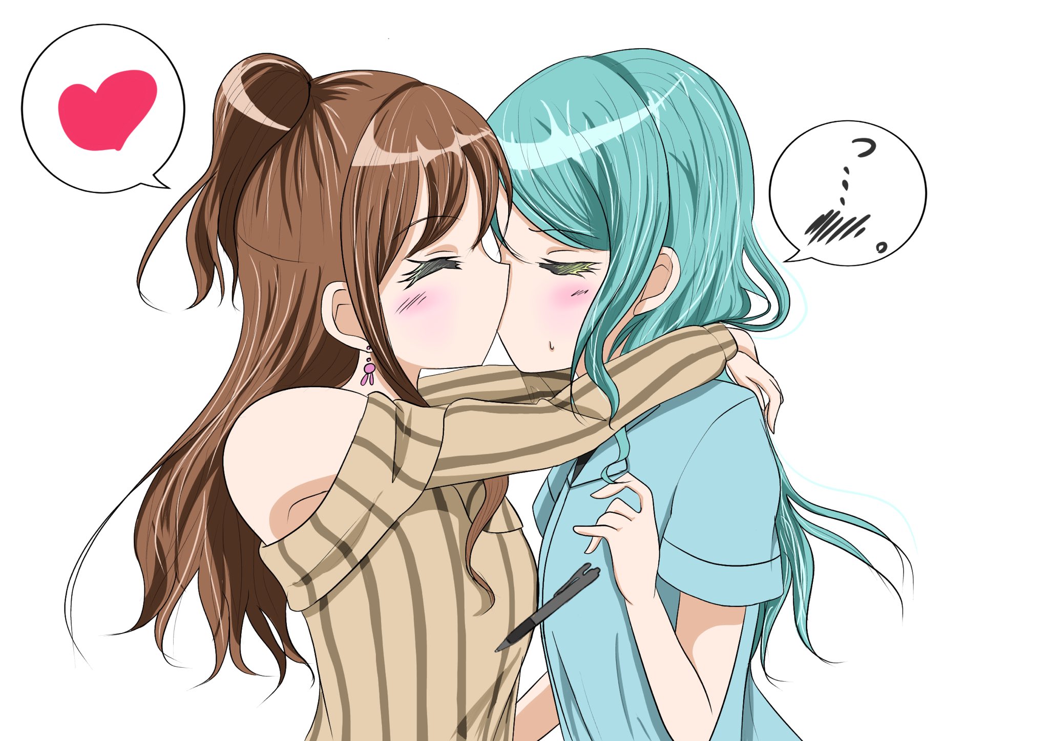 Twitter 上的 さゆばんび 今日キスの日なんですかー ふーーーーーん キスの日 さよリサ バンドリイラスト 絵描きさんと繫がりたい T Co Ddlcf0rkrh Twitter