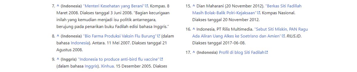 ini adalah sumber dari pihak ke 3 dalam  https://id.m.wikipedia.org/wiki/Siti_Fadilah