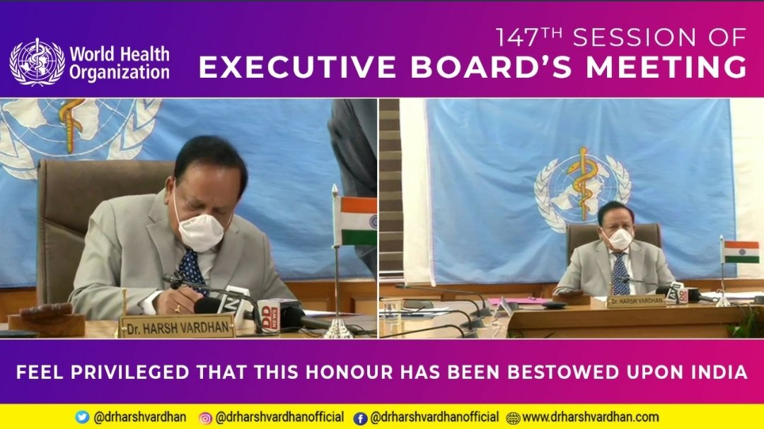RangarajKaran's tweet photo. Heartly Congratulations to our Honour Health minister Dr. Harshawardhan Sir as a WHO Chairmen. Proud to be an Indian 🇮🇳 https://t.co/nCTBsaGLpW