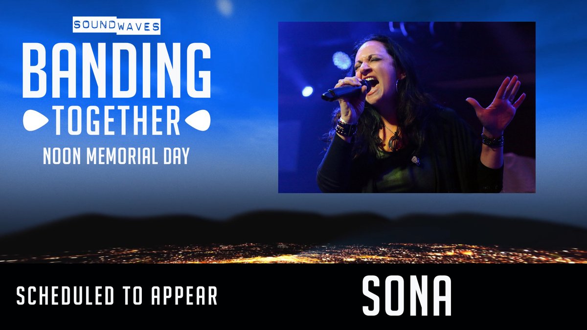 Come check out the incredible Sona, soundwavestv.com, Memorial Day at noon #bandingtogether #wearesoundwaves #supportlocalmusic #savethemusic