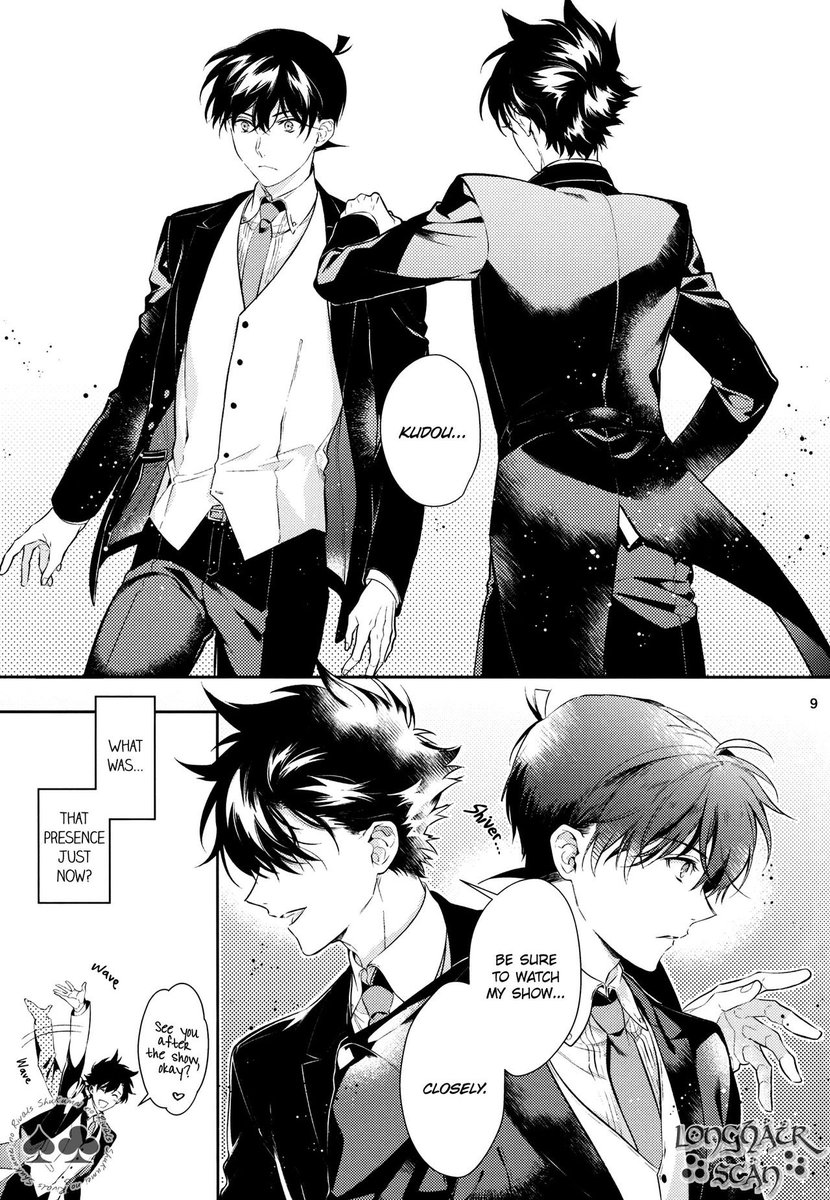 Oh speaking of yaoi, I absolutely LOVE this Kudo/Kid one. It's actually like 85% love story.  https://nhentai.net/g/246459/ 