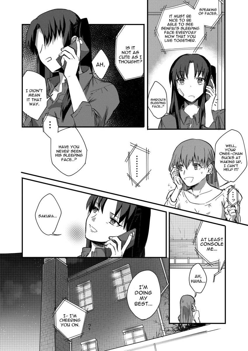 For Rin, the objective is simple: See Shirou's cute face when he's asleep. Or at least it sounds simple. https://nhentai.net/g/188707/ 