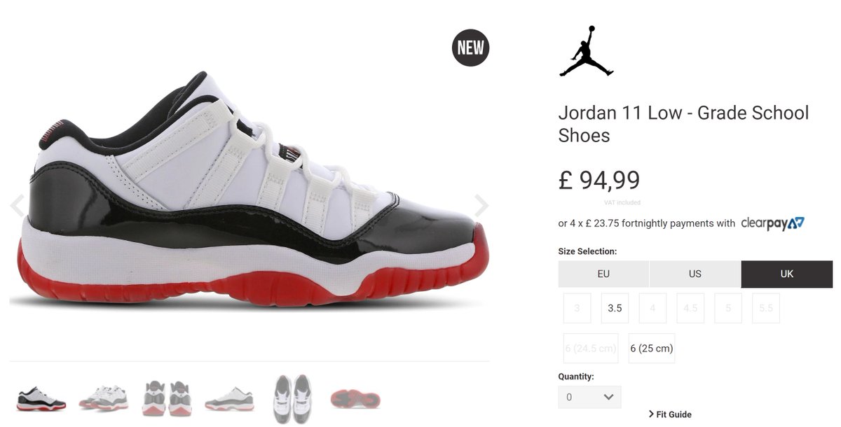 jordan 11 low size 5