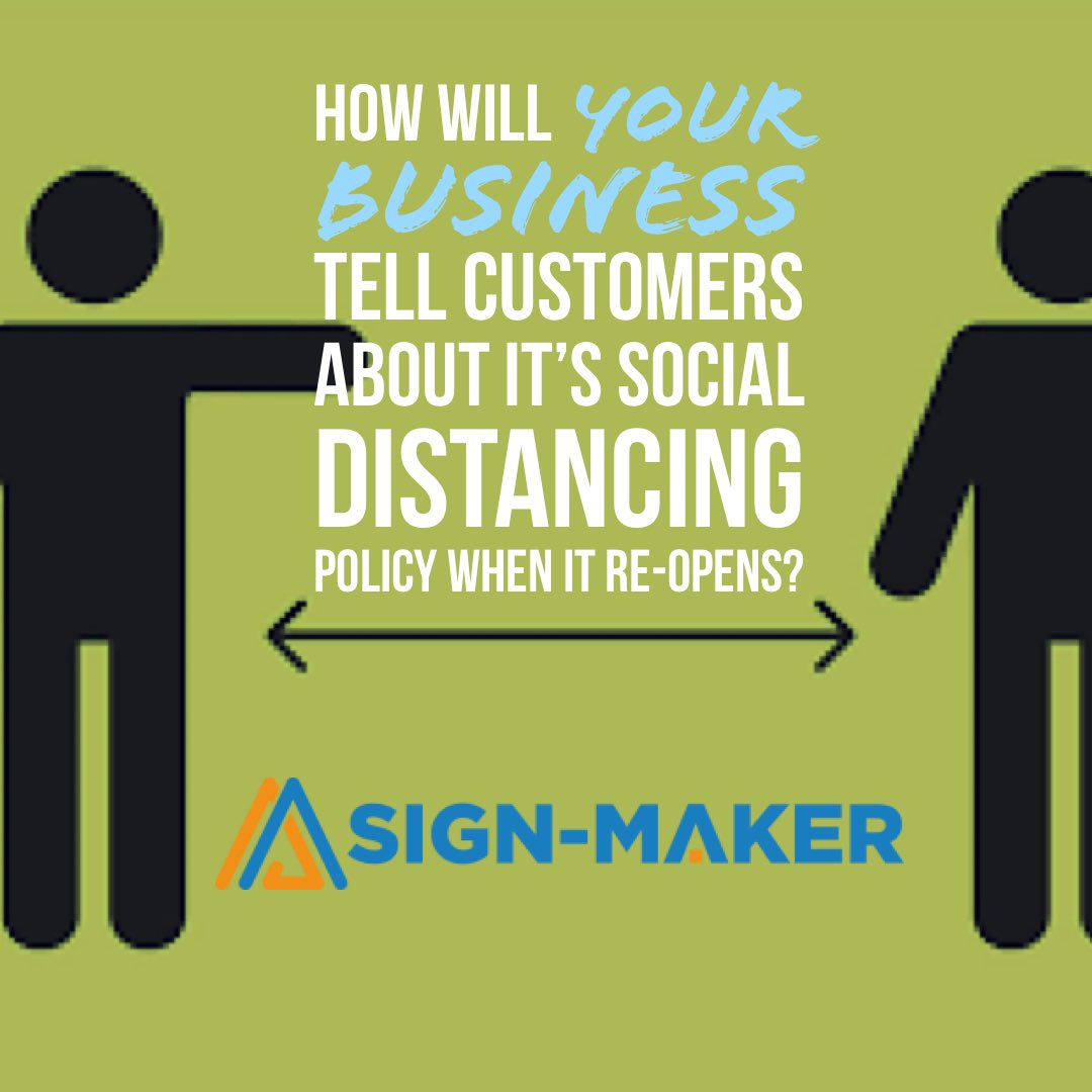SignMakerDotCo's tweet image. Get ready to tell customers about your social distancing policy when you reopen!

#signs #signmaker #watford #getseen #getnoticed #livery #vanwraps #signage #pullupbanner #london #m25 #UK #shopsignage