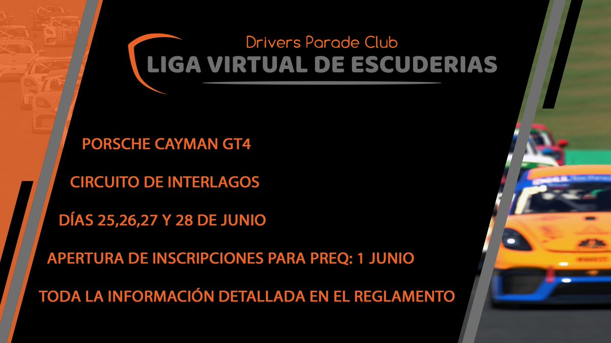🔴🔴LIGA VIRTUAL DE ESCUDERÍAS🔴🔴

¡Ahora sí! Aquí tenéis toda la información sobre la prequaly de la #LVE. 

¡Ah!, y esto solo es la primera información de este finde. Vendrá más... 😏😏