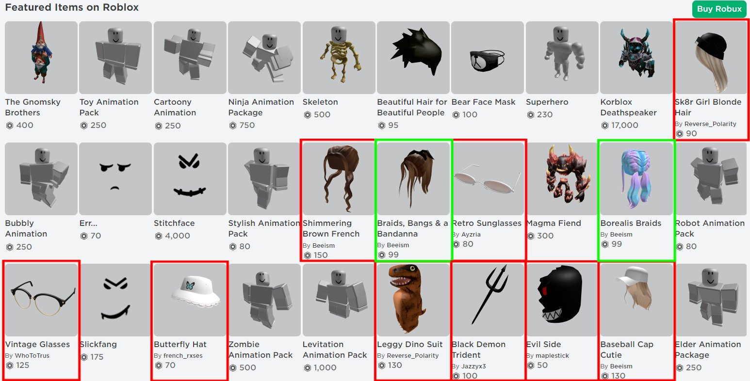 Lord CowCow on X: Roblox cancelling sales to give UGC items more of a  spotlight is a joke considering that Roblox gives little visibility to UGC  items on the main page of