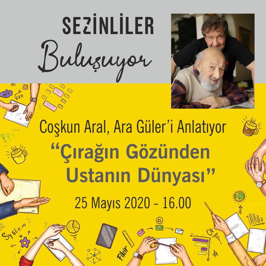 Bayramda ikinci webinarımızın konuğu, Türkiye belgeselcilik tarihinin en önemli isimlerinden velimiz Coşkun Aral olacak. Kendisi “Çırağın Gözünden Ustanın Dünyası” başlıklı buluşmamızda bizlere ustası Ara Güler ile 40 yılı aşan dostluklarını anlatacak. Heyecanla bekliyoruz.
